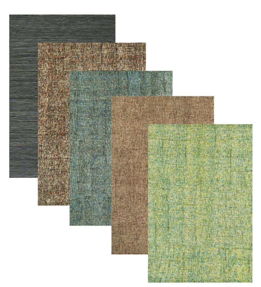 Plow & Hearth Hearth Rugs Fireplace & Hearth Southport Wool Rug, 3'6" X 5'6" - Basil