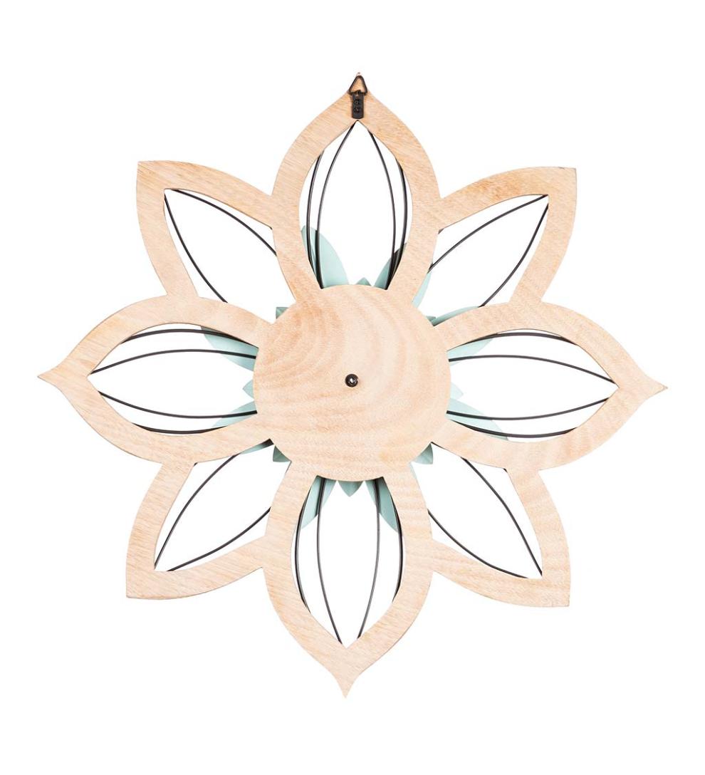 Plow & Hearth Home Accents Indoor Living Wood And Metal Floral Wall DÉCor