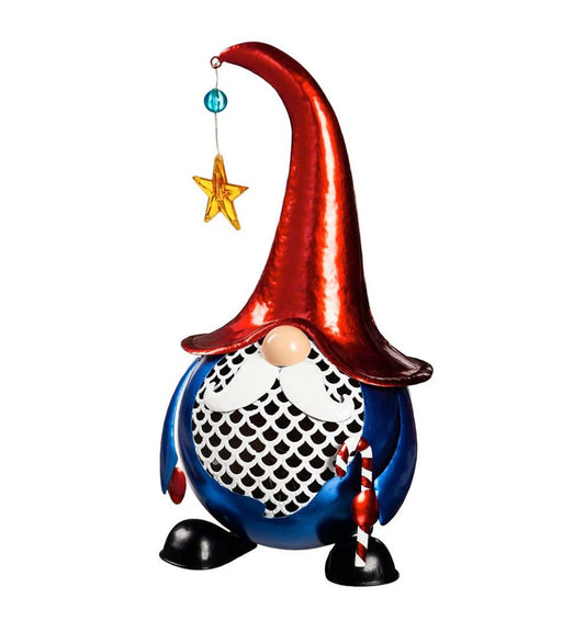 Plow & Hearth Garden Accents Yard & Garden Twinkling Light Solar Garden Gnome, 16½"H