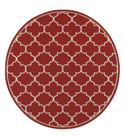 Plow & Hearth Area Rugs Indoor Living Indoor/Outdoor Lexington Quatrefoil Rug