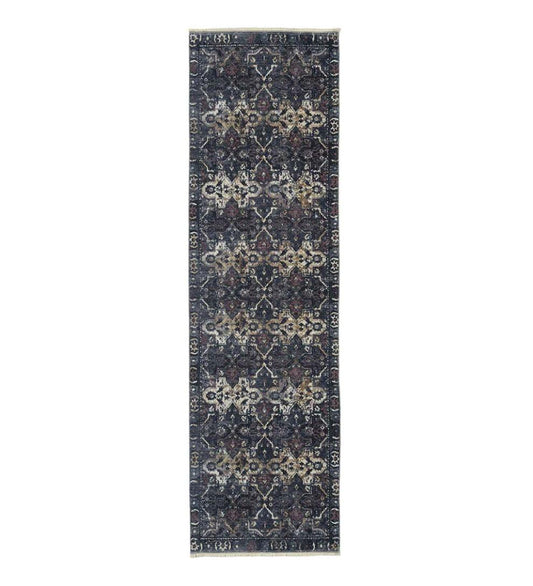 Plow & Hearth Area Rugs Indoor Living Riverside Midnight Easy-Care Polyester Area Rug