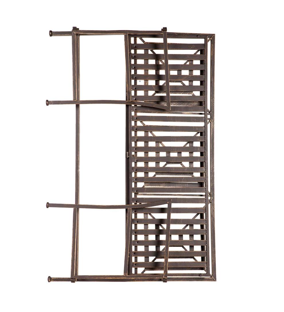 Plow & Hearth Benches & Chairs Outdoor Living Bronze Metal Garden Bench - Bronze