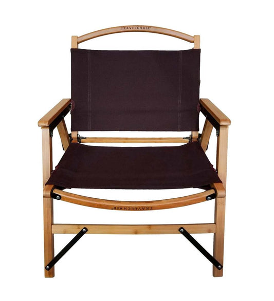 Plow & Hearth Benches & Chairs Outdoor Living Retro Bamboo Folding Camp Chair - Bamboo