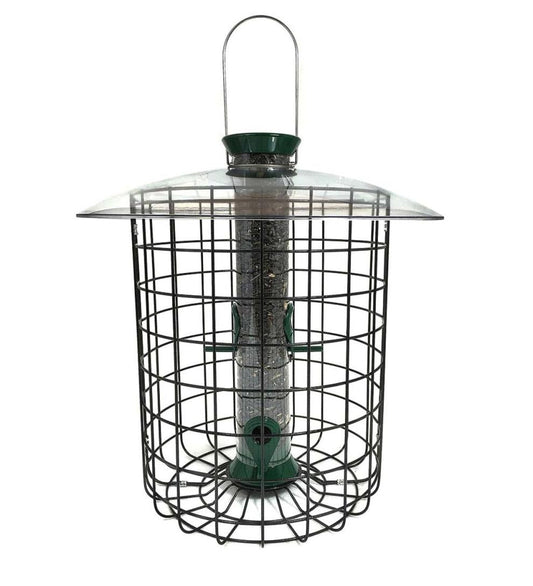 Plow & Hearth Bird Feeders Yard & Garden Domed Squirrel-Proof Cage Bird Feeder