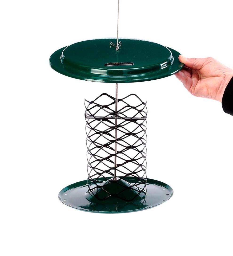 Plow & Hearth Bird Feeders Yard & Garden Metal Mesh Whole Peanut In Shell Bird Feeder