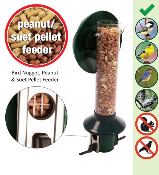 Plow & Hearth Bird Feeders Yard & Garden Pestoff Bird Feeder For Peanuts, Dried Meal Worms, Suet And Wild Bird Nuggets