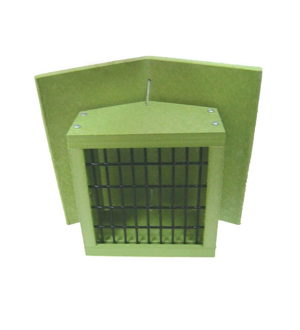 Plow & Hearth Bird Feeders Yard & Garden Recycled Plastic Poly-Lumber Upside-Down Suet Feeder