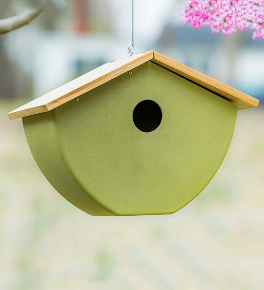 Plow & Hearth Birdhouses Yard & Garden Full Circle Eco Conscious Hanging Bird House