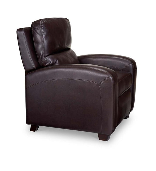 Plow & Hearth Chairs & Rockers Indoor Living Brice Vegan Leather Recliner - Brown
