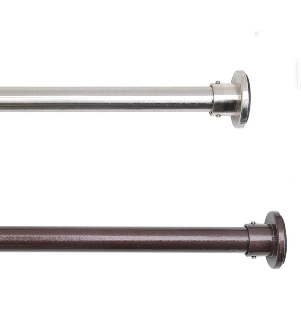 Plow & Hearth Curtain Rods & Hardware Indoor Living Stainless Steel Indoor Or Outdoor Tension Curtain Rod