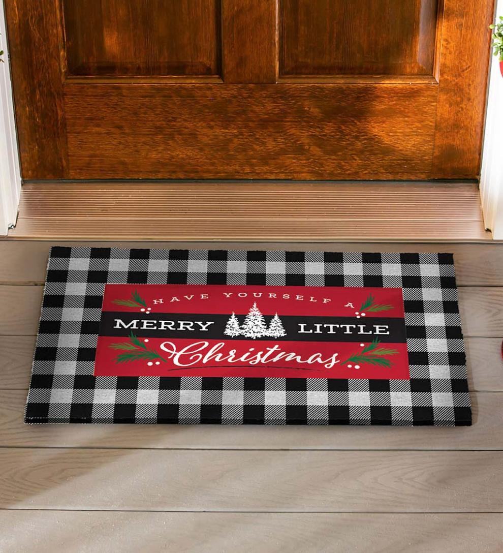 Plow & Hearth Deck & Patio Accents Outdoor Living Merry Little Christmas Sassafras Switch Mat