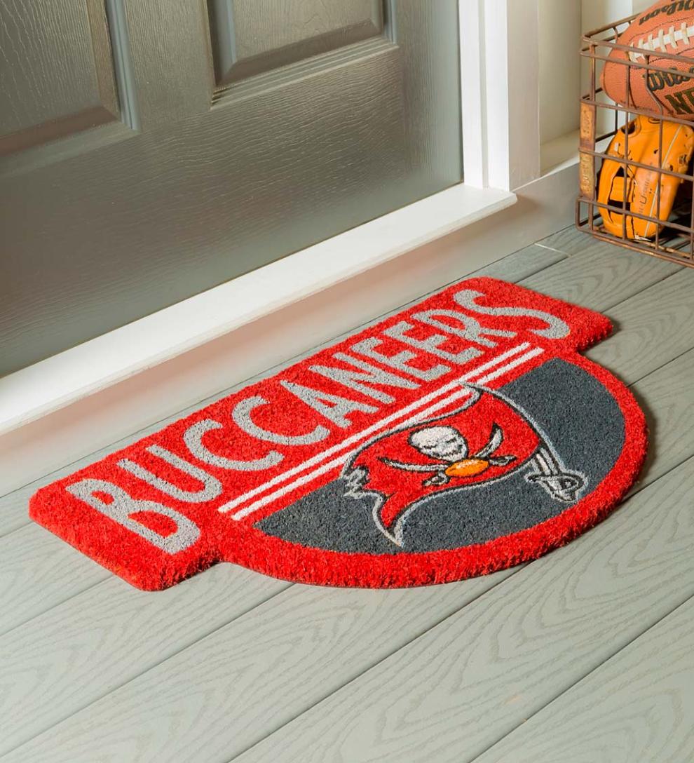 Plow & Hearth Deck & Patio Accents Outdoor Living Nfl Shaped Coir Door Mat - San Francisco 49S