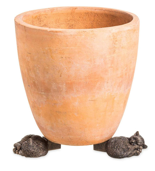 Plow & Hearth Deck & Patio Accents Outdoor Living Sleeping Cats Potty Feet, Set Of 3