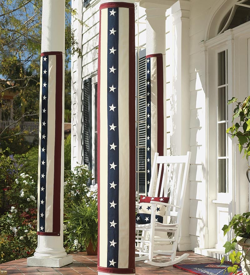 Plow & Hearth Deck & Patio Accents Outdoor Living Vintage Americana Pillar Bunting