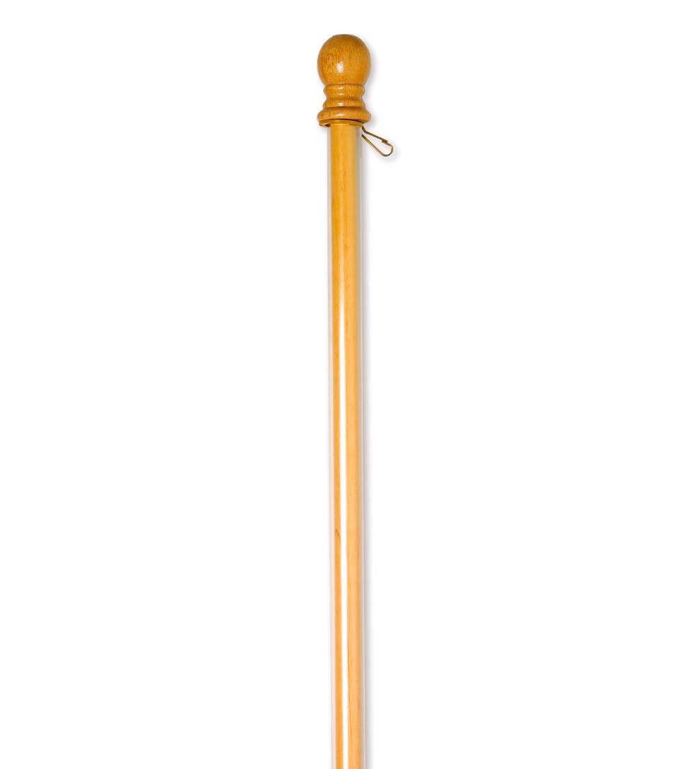 Plow & Hearth Deck & Patio Accents Outdoor Living Wood House Flag Pole With Anti-Wrap Tube