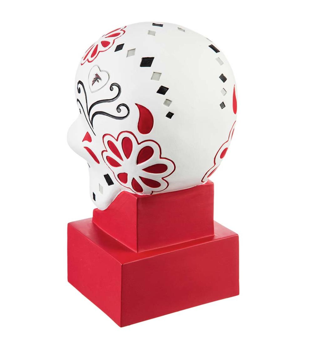 Plow & Hearth Decorative Garden Accents Yard & Garden Atlanta Falcons Sugar Skull Statue