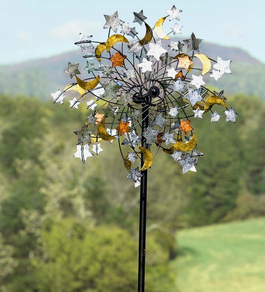 Plow & Hearth Decorative Garden Accents Yard & Garden Celestial Confetti Wind Spinner