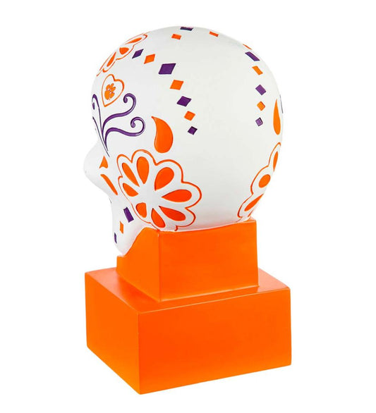 Plow & Hearth Decorative Garden Accents Yard & Garden Clemson University Sugar Skull Statue