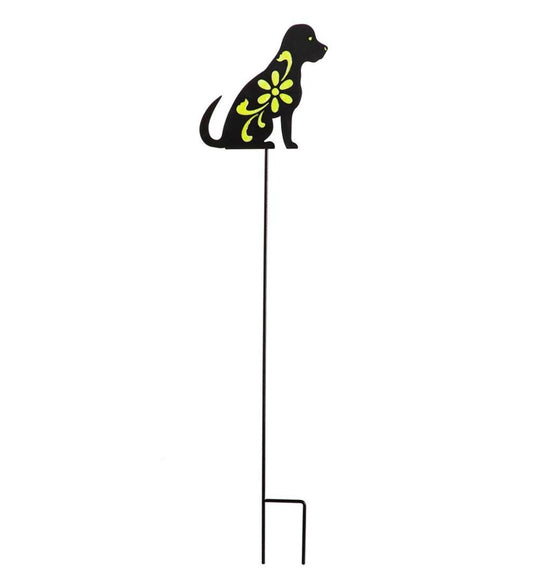 Plow & Hearth Decorative Garden Accents Yard & Garden Glow In The Dark Dog Garden Stake
