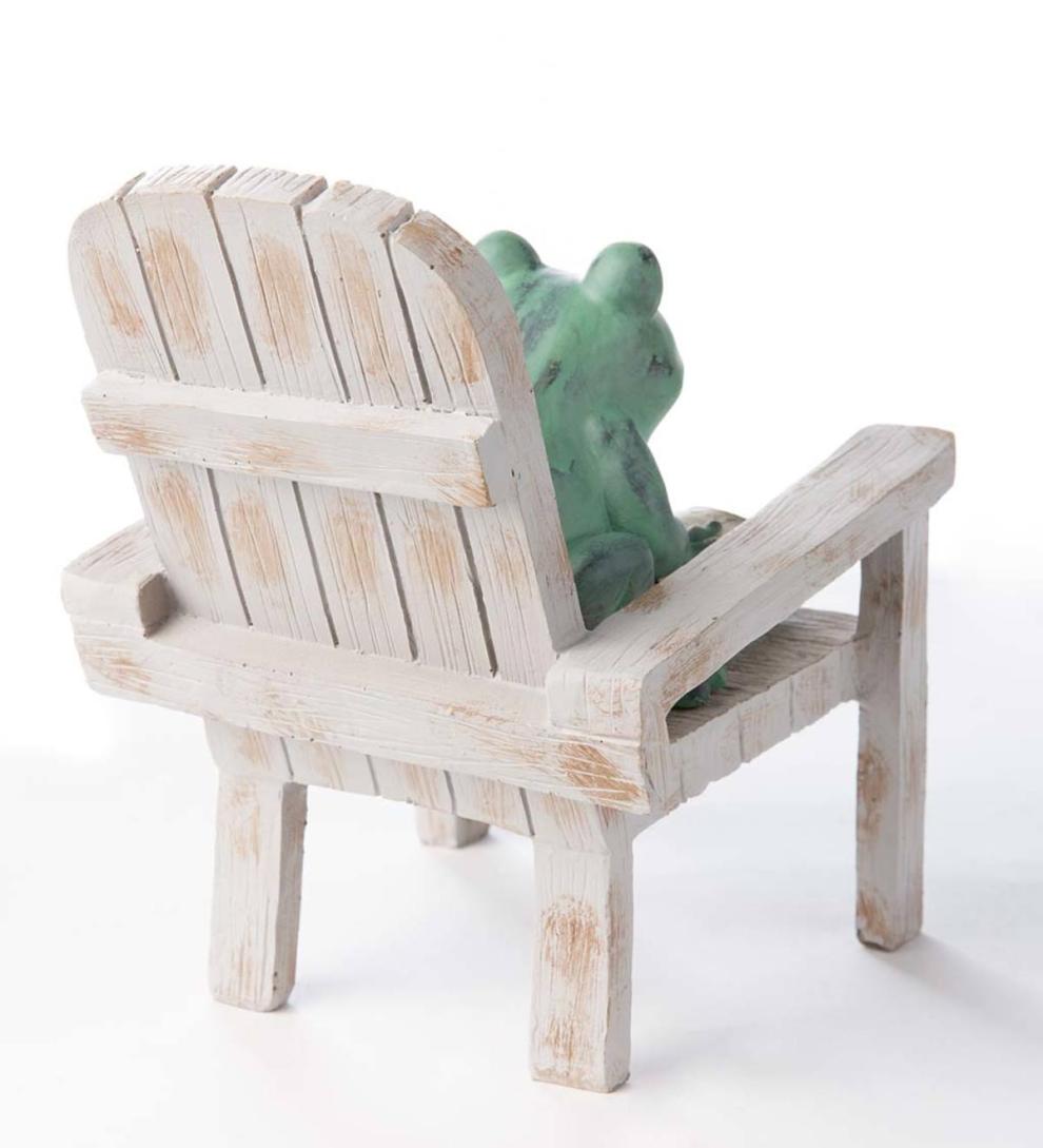 Plow & Hearth Decorative Garden Accents Yard & Garden Reading Frog Garden Statue