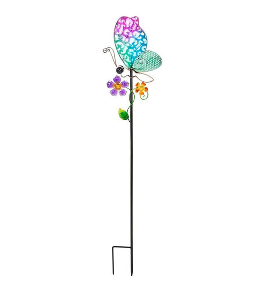 Plow & Hearth Decorative Garden Accents Yard & Garden Secret Solar Garden Stake - Bird