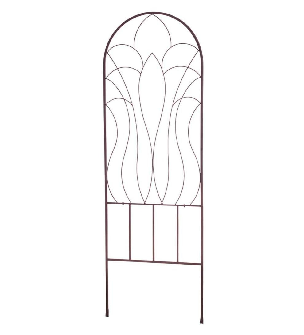 Plow & Hearth Decorative Garden Accents Yard & Garden Tulip Metal Garden Trellis