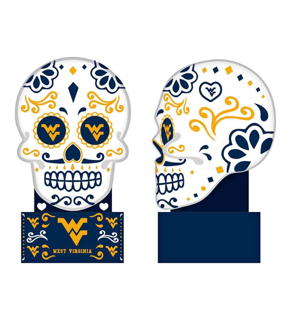 Plow & Hearth Decorative Garden Accents Yard & Garden West Virginia University Sugar Skull Statue