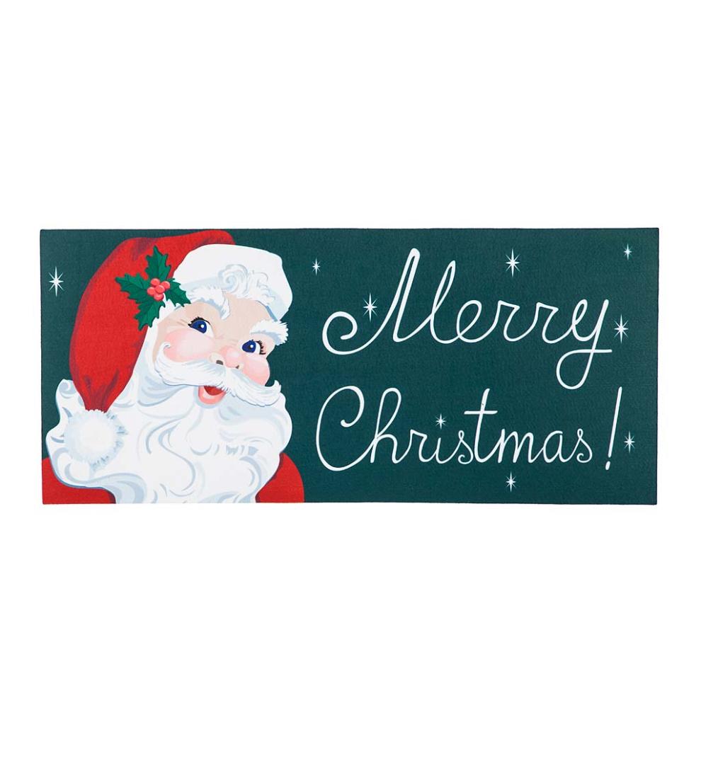 Plow & Hearth Doormats & Boot Trays Outdoor Living Vintage Santa Sassafras Switch Mat