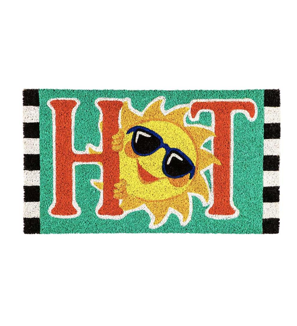 Plow & Hearth Doormats Indoor Living Hot Sun Coir Door Mat