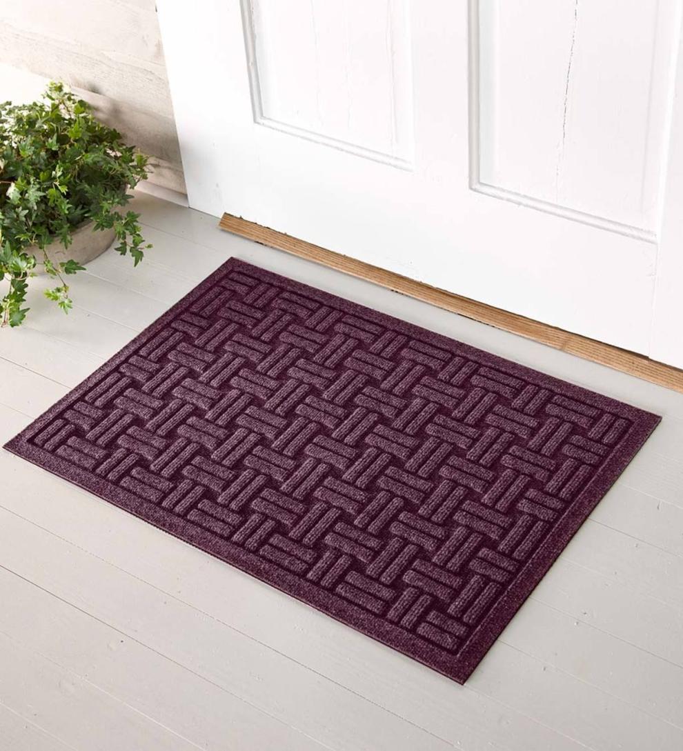 Plow & Hearth Doormats Indoor Living Waterhog Basket Weave Doormat