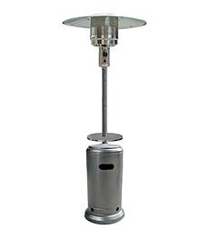 Plow & Hearth Fire Pits Fireplace & Hearth Freestanding Steel Propane Patio Heater With Adjustable Table - Bronze