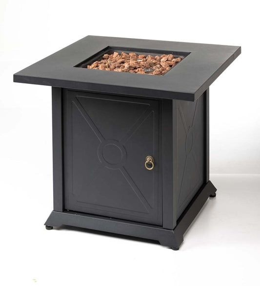Plow & Hearth Fire Pits Fireplace & Hearth Sandford Propane Gas Fire Pit With Tabletop Insert And Lava Rocks