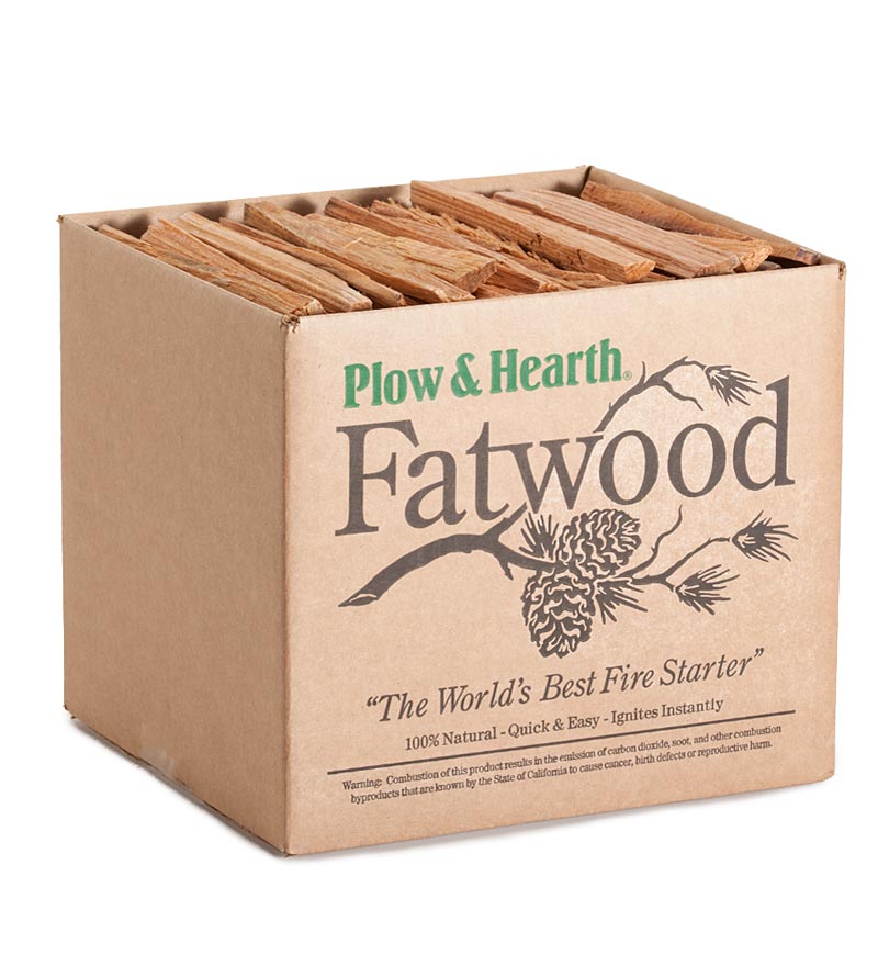 Plow & Hearth Fire Starters & Fatwood Fireplace & Hearth Cypher Fatwood Caddy With 4 Lbs. Fatwood