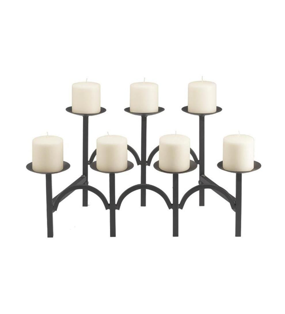 Plow & Hearth Fireplace Candelabras Fireplace & Hearth Iron Two-Tiered Fireplace Candelabra - Black