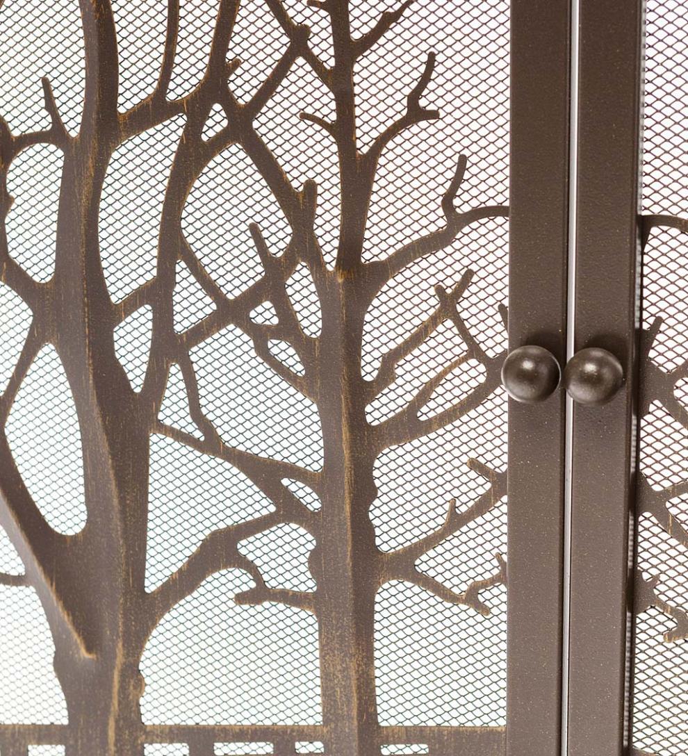Plow & Hearth Fireplace Screens With Doors Fireplace & Hearth Country Road Tree Line Fireplace Screen With Doors