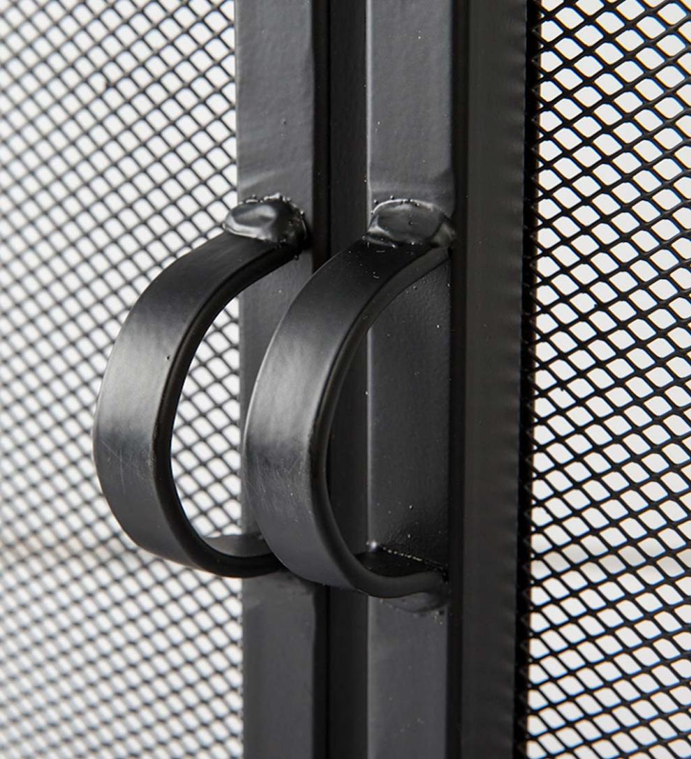 Plow & Hearth Fireplace Screens With Doors Fireplace & Hearth Steel Fire Screen With Two Doors And Tempered Glass Accents