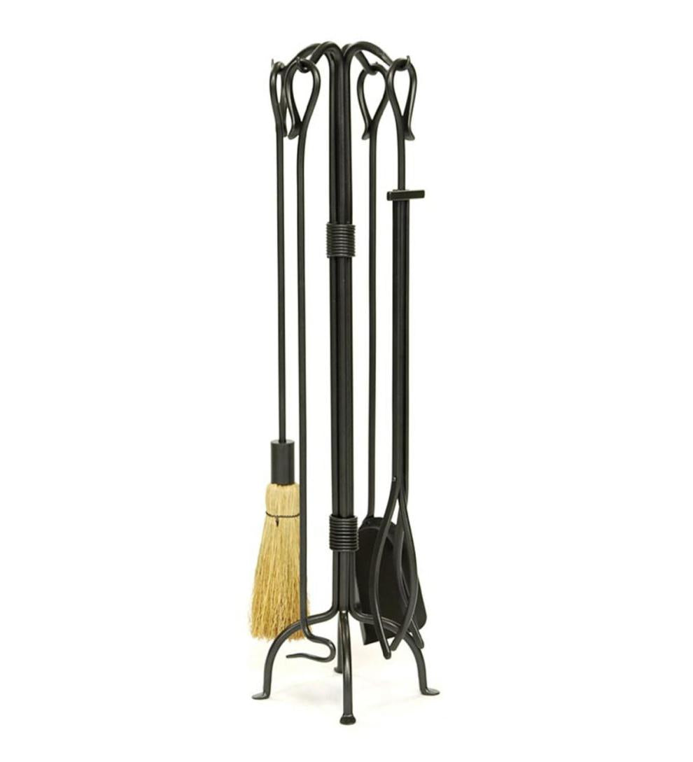 Plow & Hearth Fireplace Tool Sets Fireplace & Hearth Classic 5-Piece Fireplace Tool Set - Graphite
