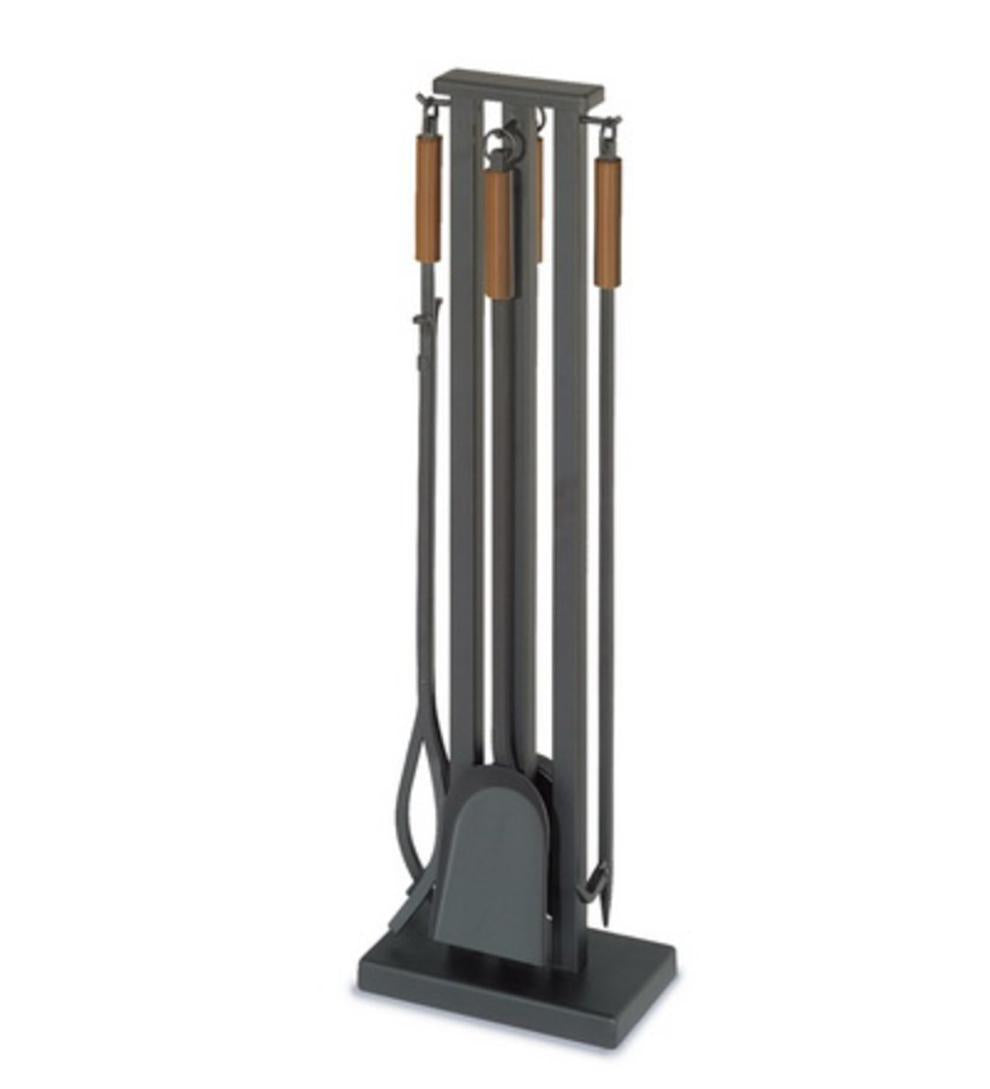 Plow & Hearth Fireplace Tool Sets Fireplace & Hearth Contemporary Fireplace Tool Set - Bronze