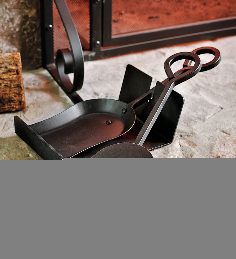 Plow & Hearth Fireplace Tool Sets Fireplace & Hearth Mini Ash Tool Set - Black