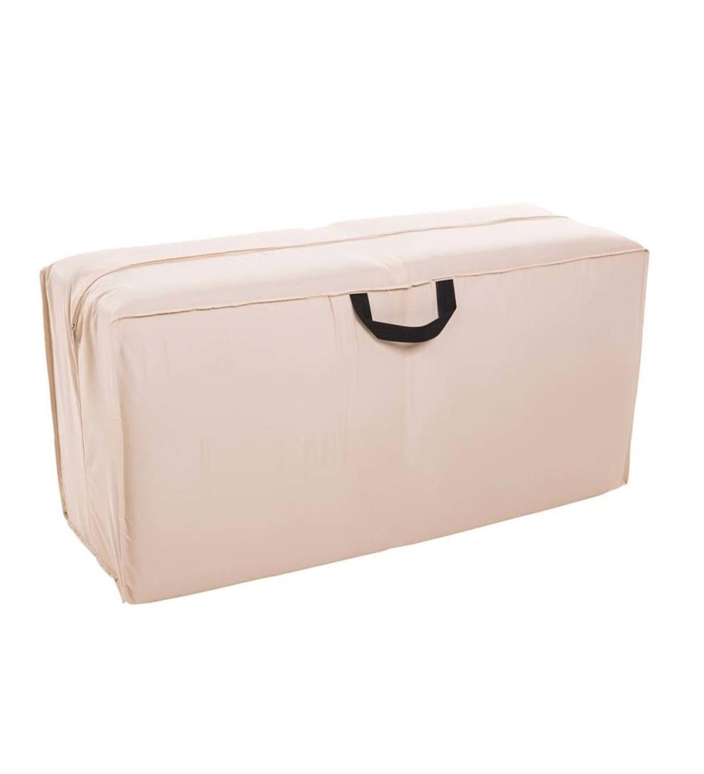 Plow & Hearth Furniture Covers Outdoor Living Deluxe Outdoor Furniture Cushion Storage Bag - Tan
