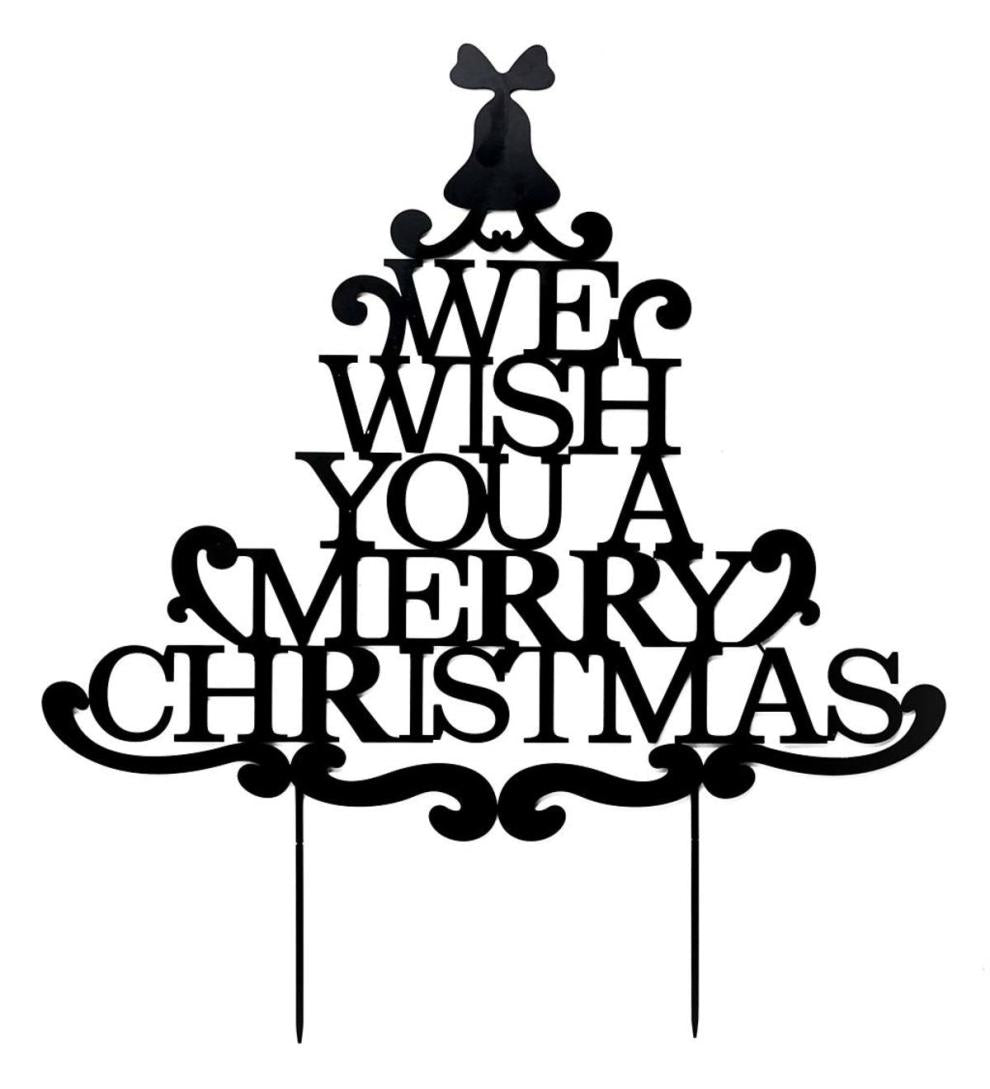 Plow & Hearth Garden Accents Yard & Garden Merry Christmas Wishes Tree Metal Garden Stake