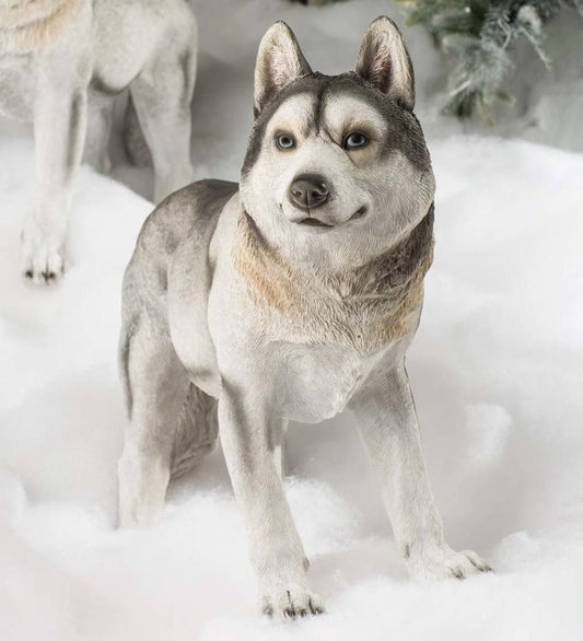 Plow & Hearth Garden Accents Yard & Garden Siberian Husky Dog Statue - Looking Left