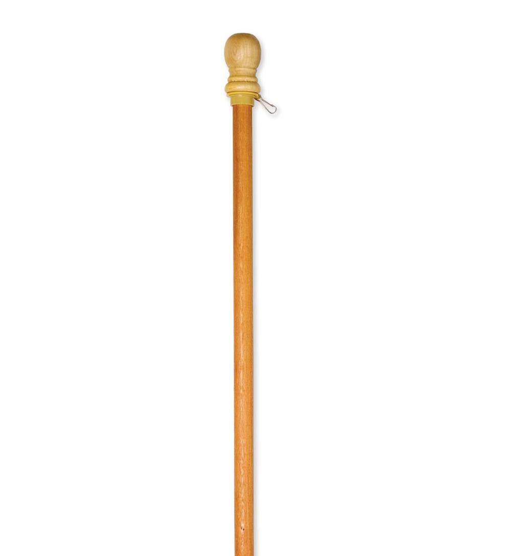Plow & Hearth Garden Accents Yard & Garden Wood House Flag Pole With Ring
