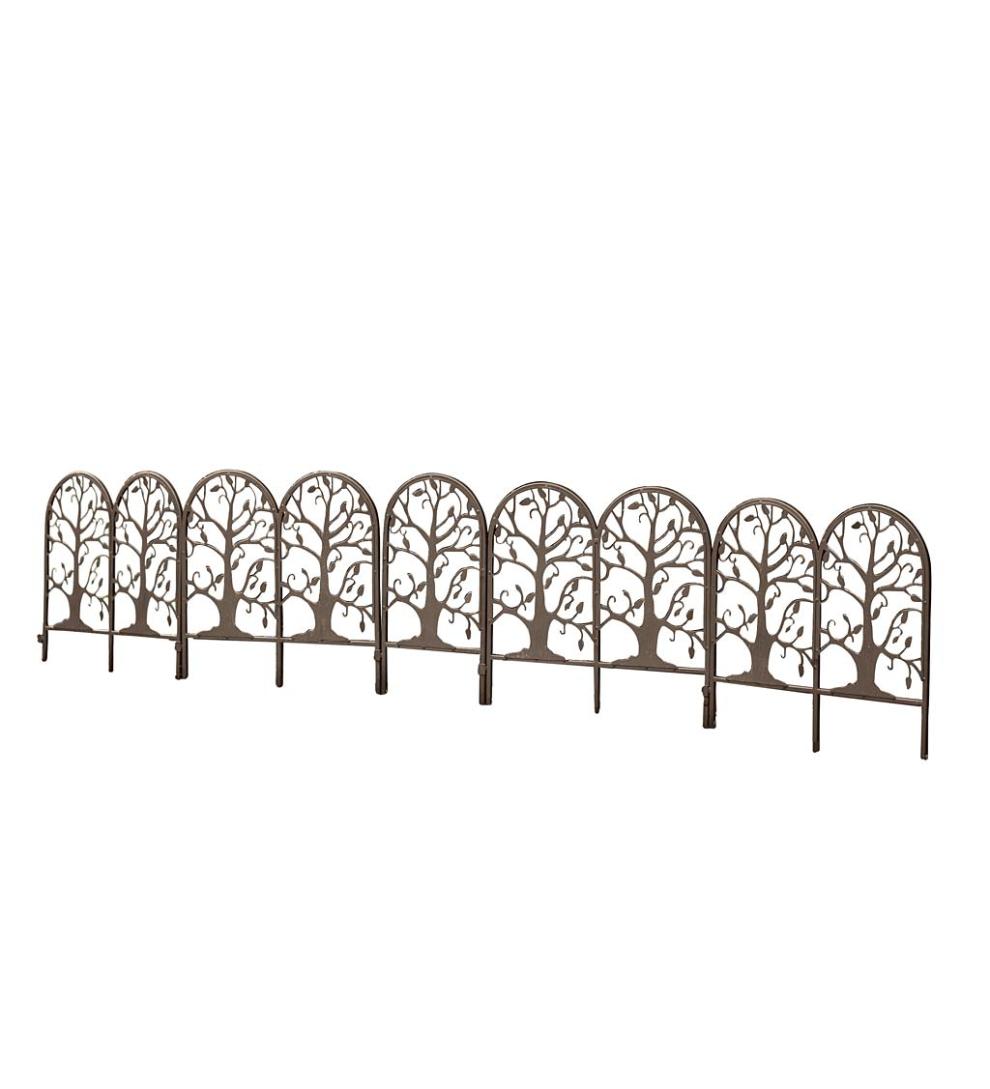 Plow & Hearth Garden Fencing & Edging Yard & Garden Metal Garden Edging With Tree Of Life Design