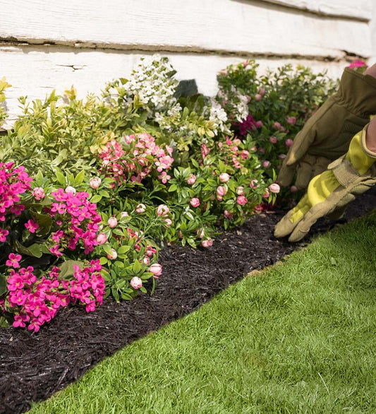 Plow & Hearth Gardenworks® Yard & Garden Permanent Mulch Recycled Rubber Border