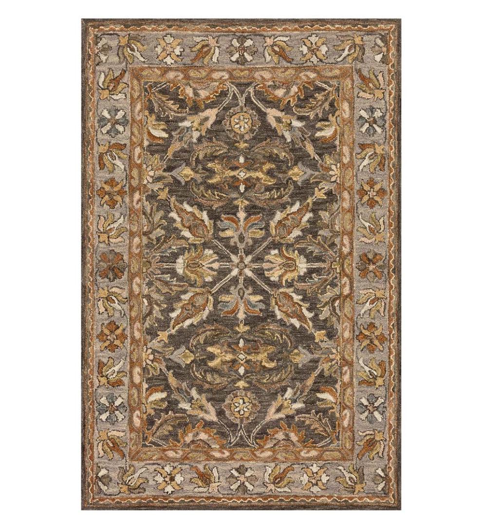 Plow & Hearth Hearth Rugs Fireplace & Hearth Kensington Border Wool Rug