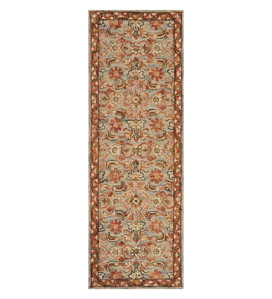 Plow & Hearth Hearth Rugs Fireplace & Hearth Kensington Floral Wool Rug