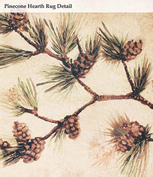 Plow & Hearth Hearth Rugs Fireplace & Hearth Pine Cone Hearth Rug
