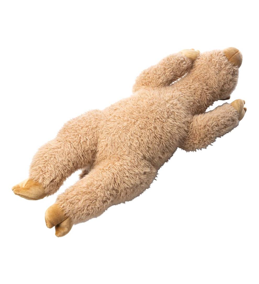 Plow & Hearth Home Accents Indoor Living Allie Alpaca Plush Cuddle Animal Body Pillow - Tan