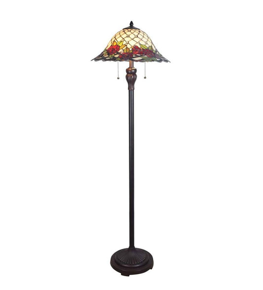 Plow & Hearth Home Accents Indoor Living Chesterfield Tiffany Style Stained Glass Floor Lamp